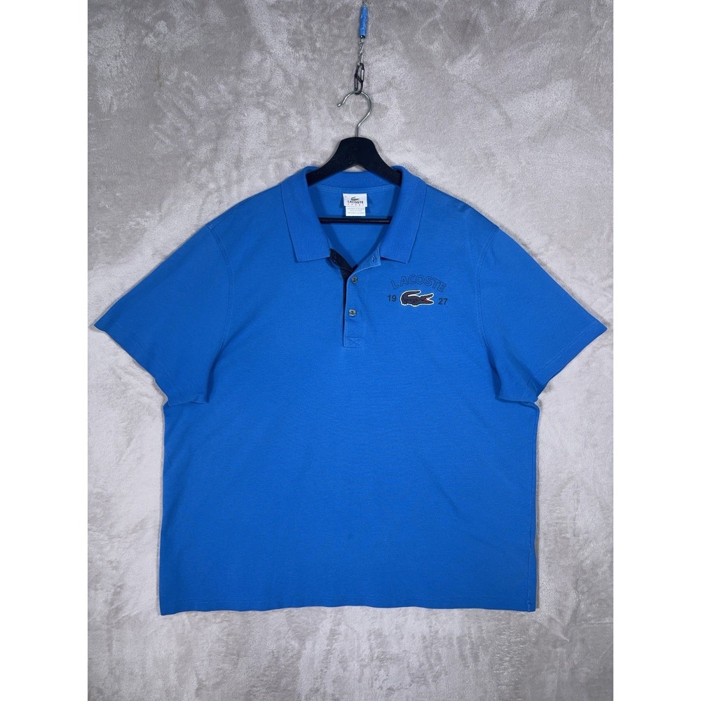 Lacoste Sport Polo Shirt Mens 8 Blue Pique Crocodile 1927 Tennis Golf Classi